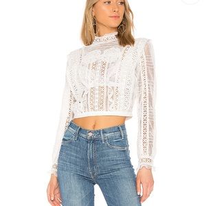 Victorian Tulle Blouse in Ivory